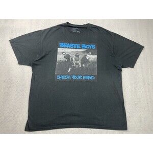 Beastie Boys Men’s 2XL Check Your Head Graphic Short Sleeve Black T-Shirt